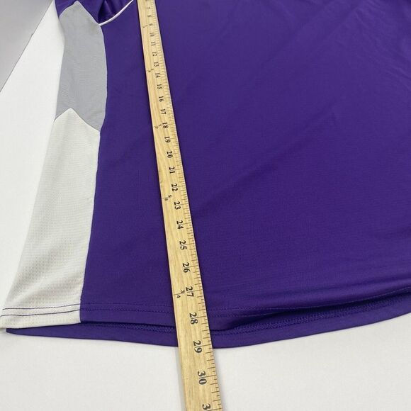 Wilson Men Sporting Goods Double Bar Mesh 2-Button Jersey Adult Sz L Purple Used - Picture 9 of 15